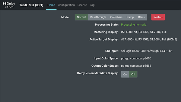 Dolby Vision eCMU License